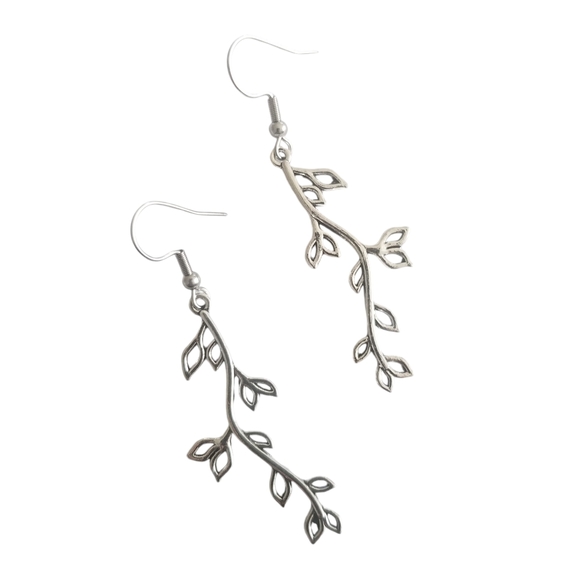 Handcrafted Vine Earrings - Picture 2 of 4